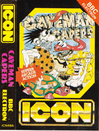 Tape Game Cover Icon Software BBC / Electron - Caveman Capers Review