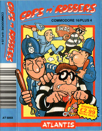Tape Cover Cops'n'Robbers C16 / Plus4 game from Atlantis