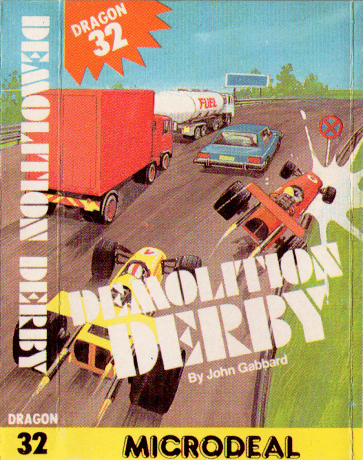Tape Game Cover Dragon 32 Microdeal - Demolition Derby