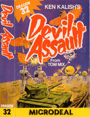 Tape Game Cover Dragon 32 Microdeal - Devil Assault
