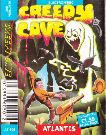 Tape Game Cover Atlantis Electron/BBC - Creepy cave