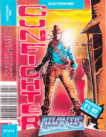 Tape Game Cover BBC B/ Electron Atlantis - Gunfighter