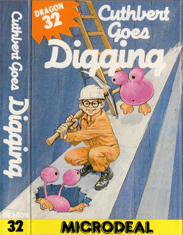 Tape Game Cover Microdeal Dragon32/Tandy - Cuthbert goes digging