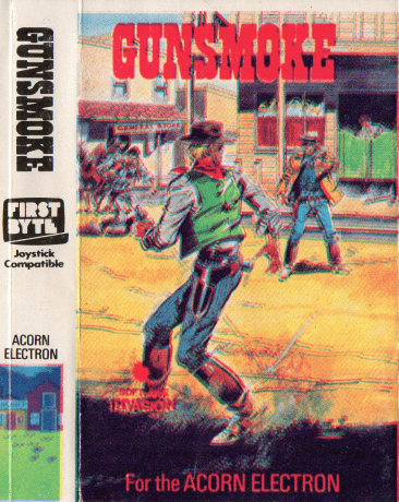 Tape Game Cover Electron First Byte - Gunsmoke