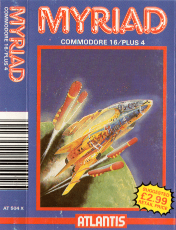 Tape Game Cover Commodore C16/Plus4/C116 Atlantis - Myriad