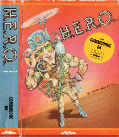 Tape Game Cover Commodore 64 C64 Activision - H.E.R.O.