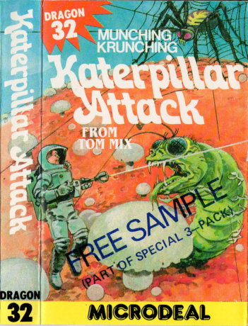 Tape Game Cover Dragon32/Tandy Microdeal - Katerpillar Attack