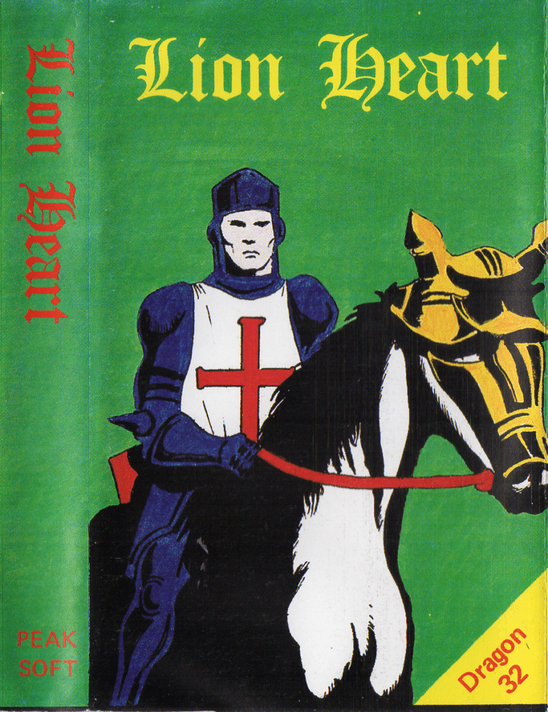 Tape Game Cover Dragon32/Tandy - Peak Soft - Lion Heart