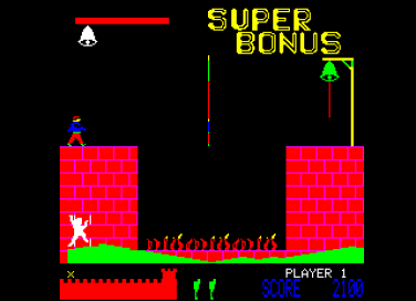 Title screen Hunchback Ocean ORIC