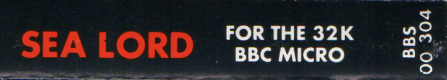 Tape Game Cover Bug-Byte BBC B - Sea Lord V2