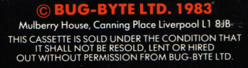 Tape Game Cover Bug-Byte BBC B - Sea Lord V1