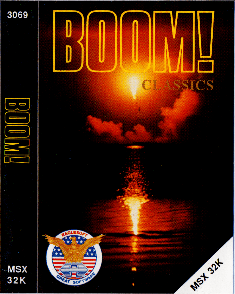 Tape Game Cover MSX Eaglesoft - Boom!