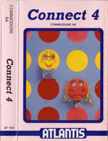 Tape Game Cover commodore 64 C64 Atlantis - Connect 4