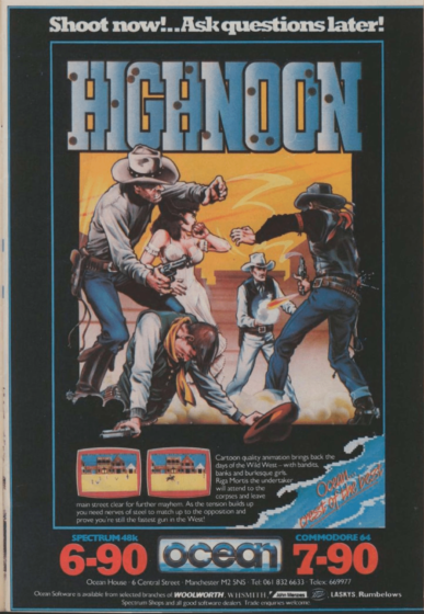 Full Page Advert Ocean Spectrum 48k Commodore 64 - Highnoon