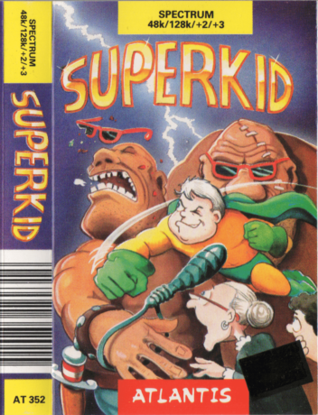 Tape Game Cover ZX Sinclair Spectrum 48K Atlantis- Superkid