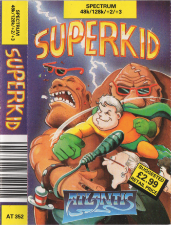Tape Game Cover ZX Sinclair Spectrum 48K Atlantis - Superkid