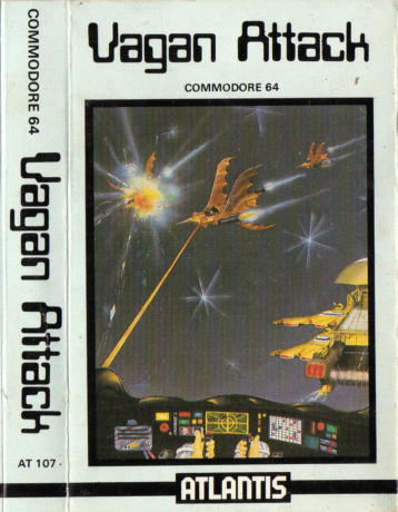 Tape Game Cover commodore 64 C64 Atlantis - Vagan Attack