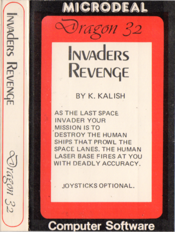 Tape Game Cover Dragon32/Tandy Microdeal - Invaders Revenge