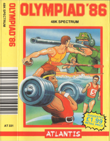 Tape Game Cover ZX Sinclair Spectrum Atlantis - Olympiad'86