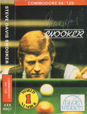 Tape Game Cover commodore 64 C64 Blue Ribbon - Steve Davis Snooker