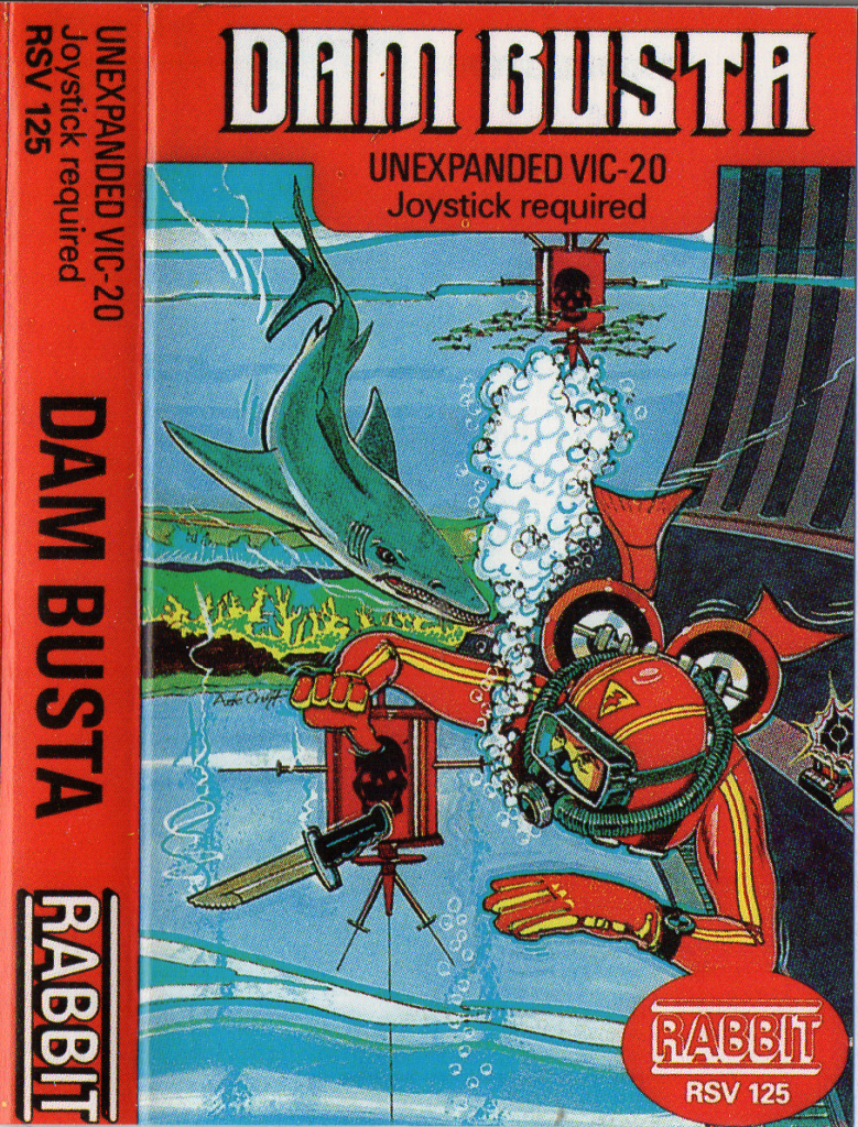 Tape Game Cover Commodore Vic20 VC20 Rabbit Software - Dam Busta