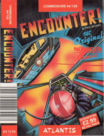 Tape Game Cover Commodore 64 C64 Atlantis - Encounter!