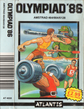 Tape Game Cover Amstrad CPC / Schneider CPC Atlantis - Olympiad'86