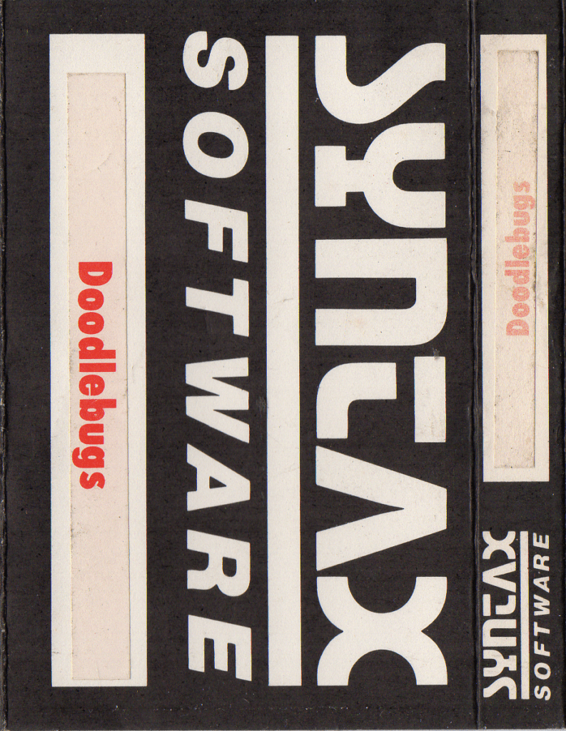 Tape Game Cover MTX Memotech Syntax Software - Doodlebugs