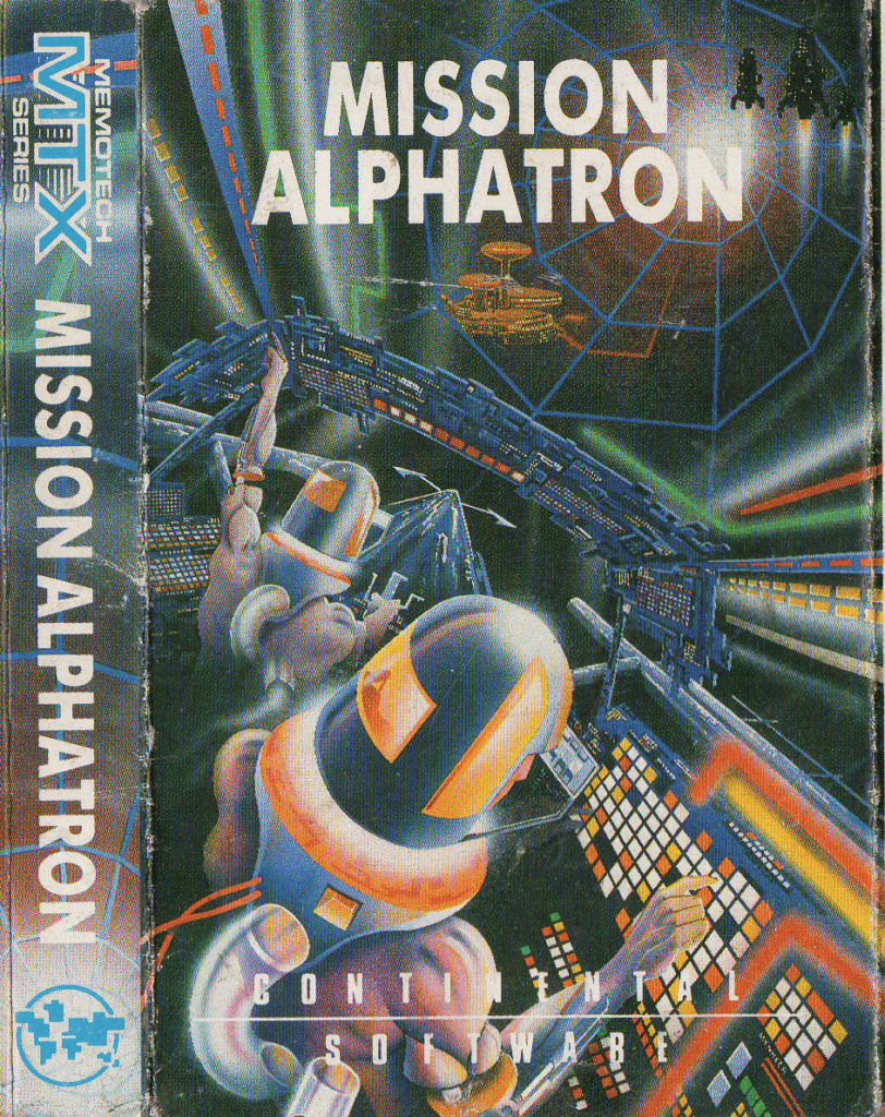 Tape Game Cover MTX Memotech Continental Software - Mission Alphatron