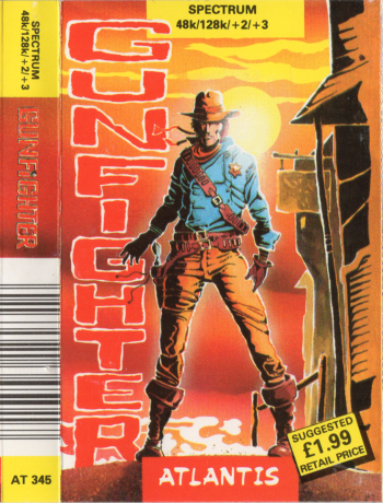 Tape Game Cover ZX Sinclair Spectrum Atlantis - Gunfighter