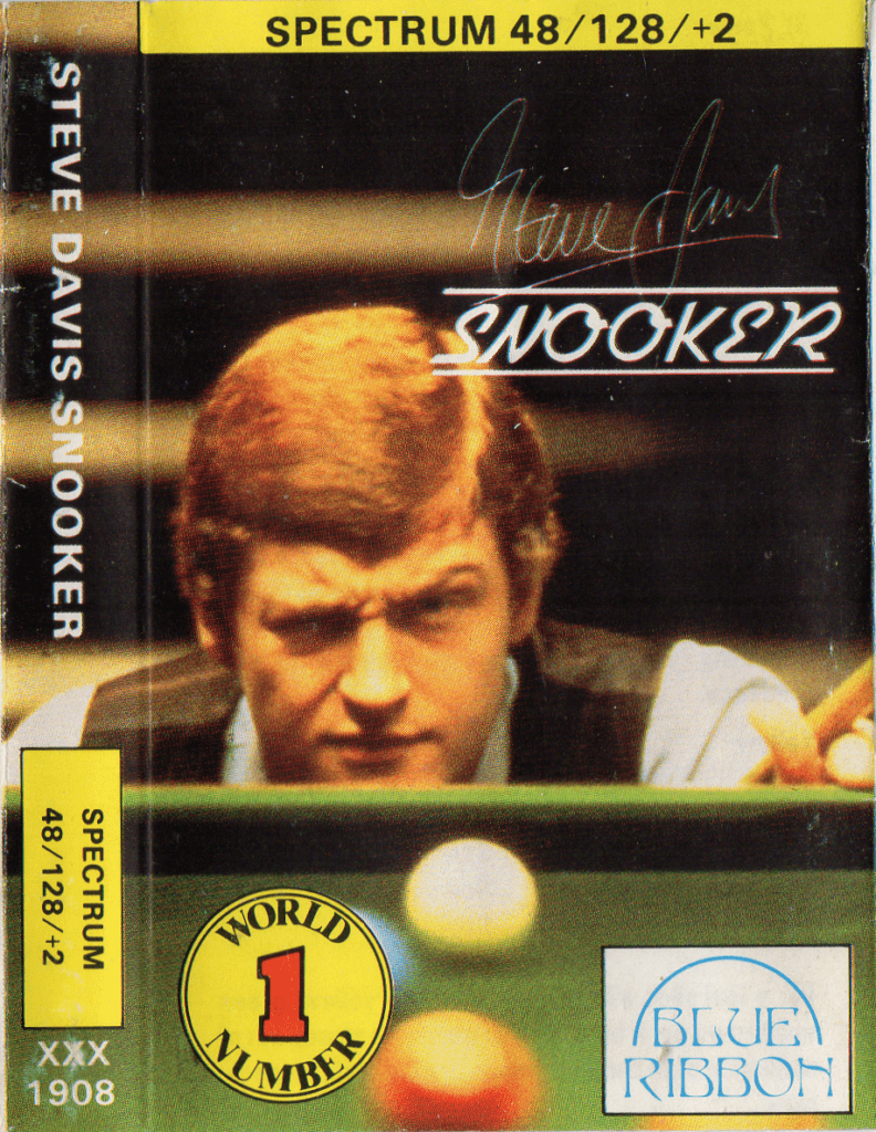 Tape Game Cover ZX Sinclair Spectrum Blue Ribbon - Steve Davis Snooker