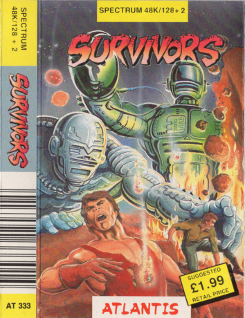 Tape Game Cover ZX Sinclair Spectrum Atlantis - Survivors