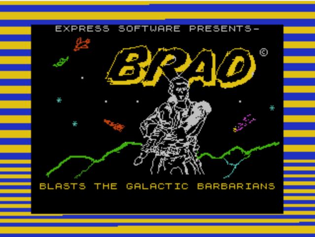 Brad Blasts the Galactic Barbarians Title Picture