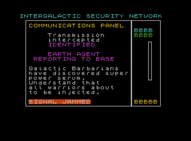 Brad Blasts the Galactic Barbarians Instructions
