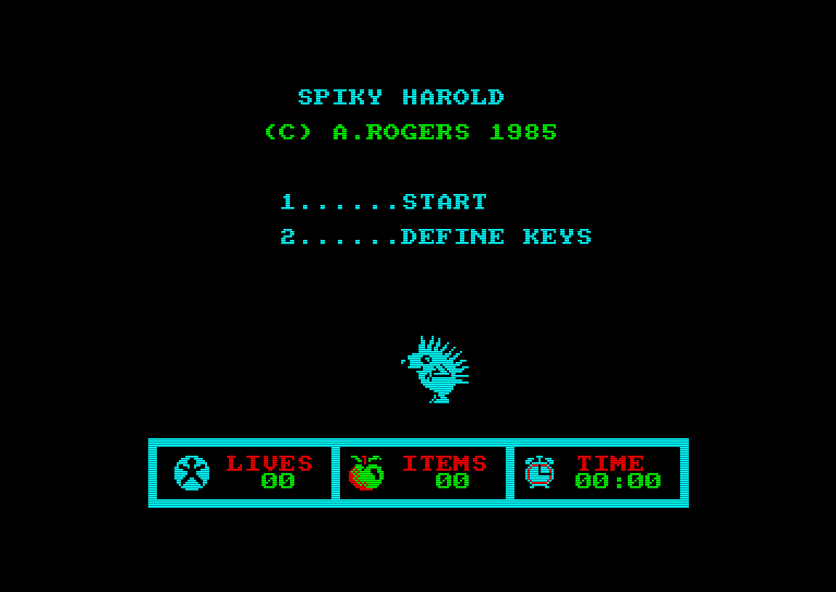 Spiky Harold Start Page